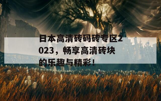 日本高清磚碼磚專區(qū)2023，暢享高清磚塊的樂趣與精彩！