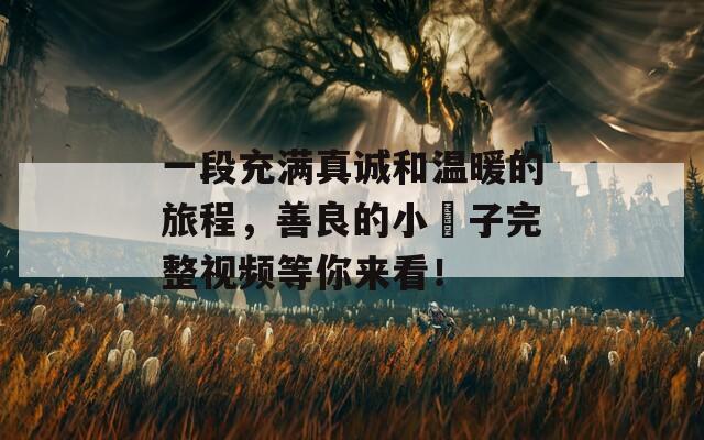 一段充滿真誠和溫暖的旅程，善良的小峓子完整視頻等你來看！