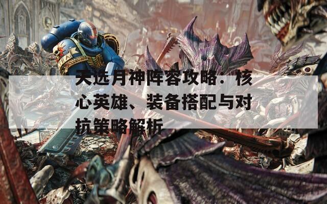 天選月神陣容攻略：核心英雄、裝備搭配與對抗策略解析