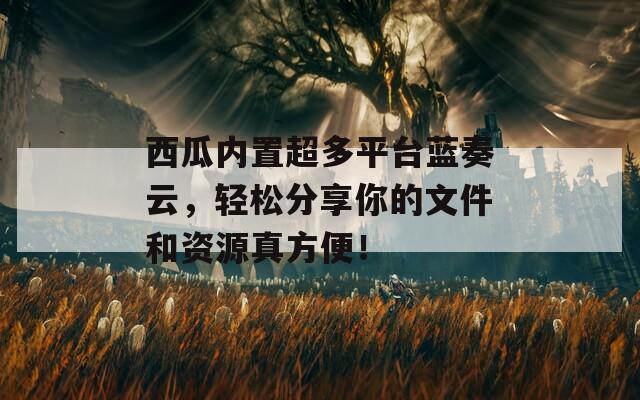 西瓜內(nèi)置超多平臺藍奏云，輕松分享你的文件和資源真方便！