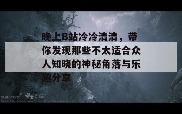 晚上B站冷冷清清，帶你發(fā)現(xiàn)那些不太適合眾人知曉的神秘角落與樂趣分享