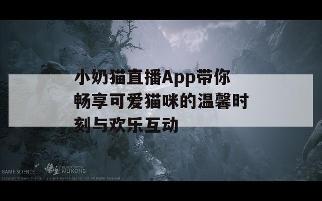 小奶貓直播App帶你暢享可愛貓咪的溫馨時刻與歡樂互動