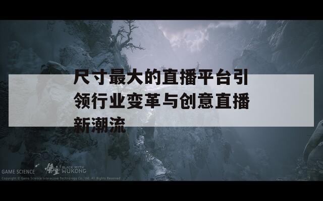 尺寸最大的直播平臺引領行業(yè)變革與創(chuàng)意直播新潮流