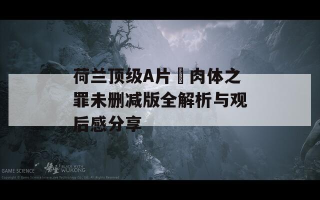 荷蘭頂級A片巜肉體之罪未刪減版全解析與觀后感分享