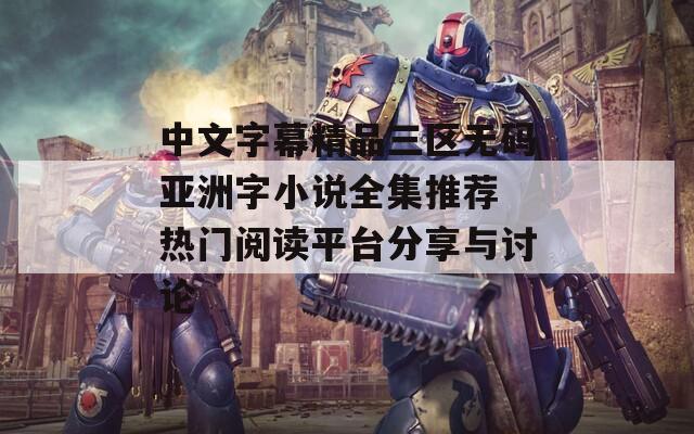 中文字幕精品三區(qū)無碼亞洲字小說全集推薦 熱門閱讀平臺(tái)分享與討論