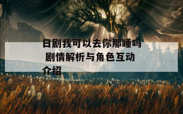 日劇我可以去你那睡嗎 劇情解析與角色互動(dòng)介紹