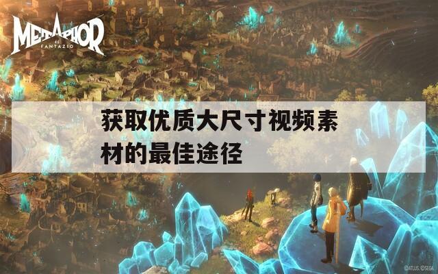 獲取優(yōu)質(zhì)大尺寸視頻素材的最佳途徑