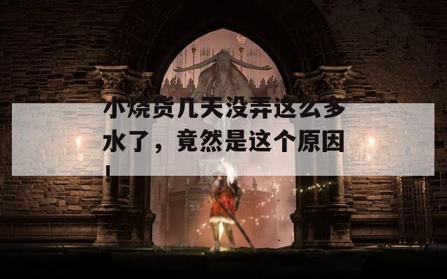 小燒貨幾天沒弄這么多水了，竟然是這個原因！