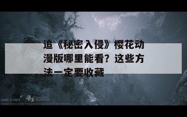 追《秘密入侵》櫻花動漫版哪里能看？這些方法一定要收藏