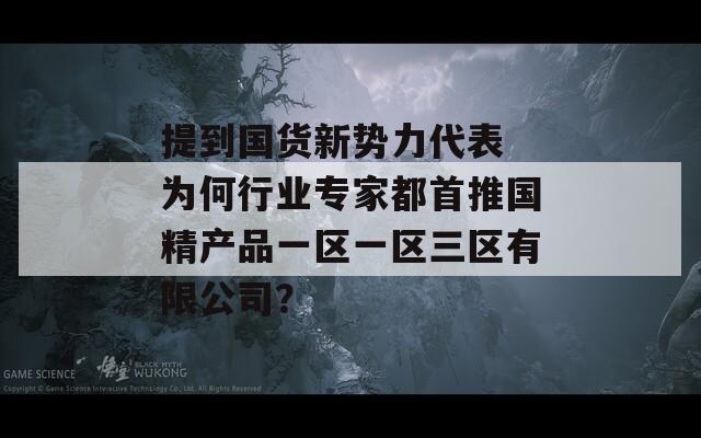 提到國(guó)貨新勢(shì)力代表 為何行業(yè)專家都首推國(guó)精產(chǎn)品一區(qū)一區(qū)三區(qū)有限公司？