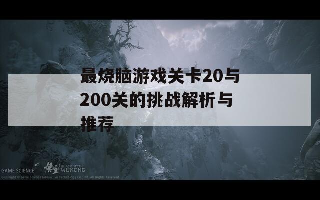 最燒腦游戲關卡20與200關的挑戰(zhàn)解析與推薦