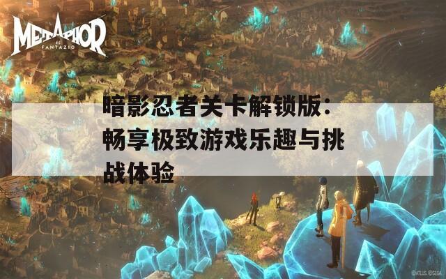 暗影忍者關(guān)卡解鎖版：暢享極致游戲樂趣與挑戰(zhàn)體驗(yàn)