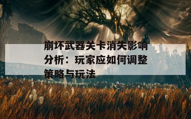 崩壞武器關(guān)卡消失影響分析：玩家應(yīng)如何調(diào)整策略與玩法