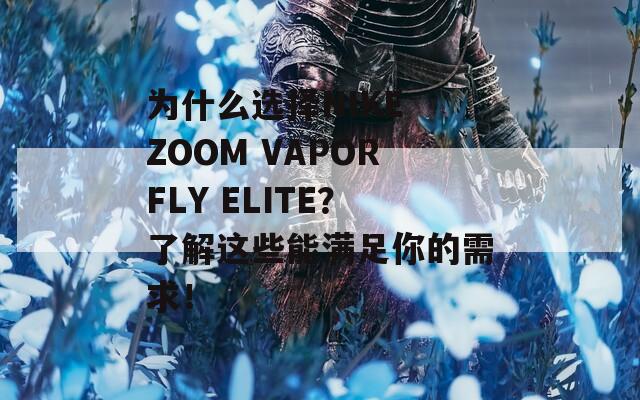 為什么選擇NIKE ZOOM VAPORFLY ELITE？了解這些能滿足你的需求！