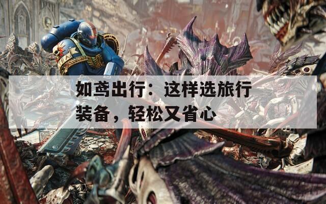 如鳶出行：這樣選旅行裝備，輕松又省心