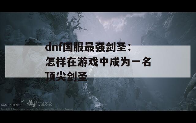 dnf國服最強(qiáng)劍圣：怎樣在游戲中成為一名頂尖劍圣