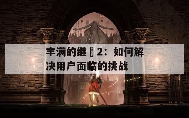 豐滿的繼牳2：如何解決用戶面臨的挑戰(zhàn)