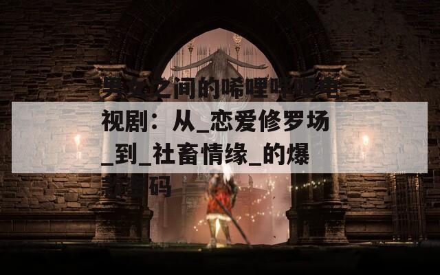 男女之間的唏哩嗶哩電視劇：從_戀愛修羅場(chǎng)_到_社畜情緣_的爆款密碼