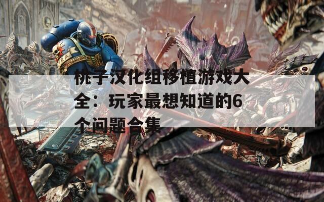 桃子漢化組移植游戲大全：玩家最想知道的6個(gè)問題合集