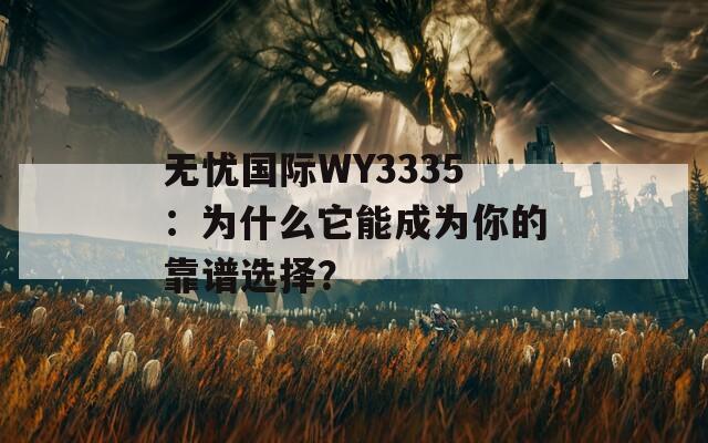 無憂國(guó)際WY3335：為什么它能成為你的靠譜選擇？