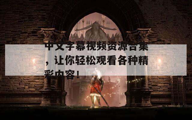 中文字幕視頻資源合集，讓你輕松觀看各種精彩內(nèi)容！