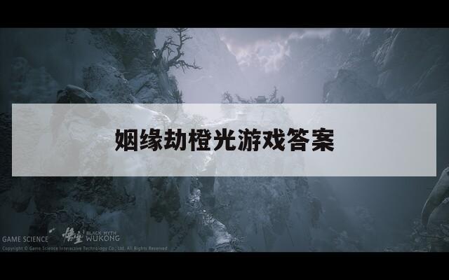 姻緣劫橙光游戲答案