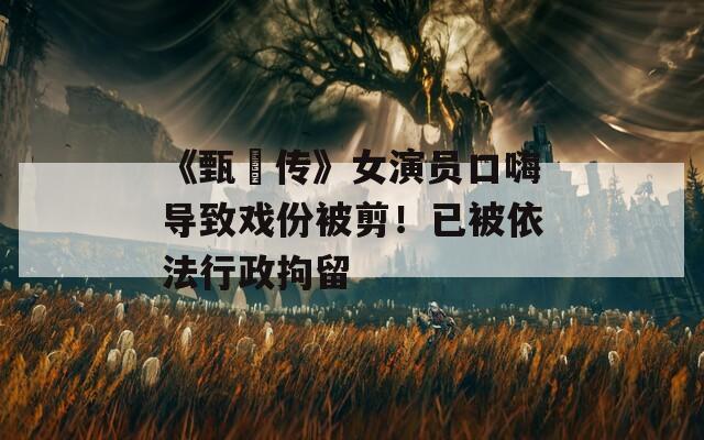 《甄嬛傳》女演員口嗨導致戲份被剪！已被依法行政拘留