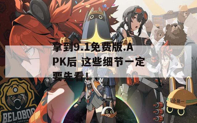 拿到9.1免費(fèi)版.APK后 這些細(xì)節(jié)一定要先看！