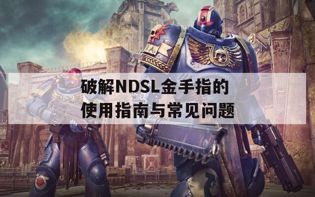 破解NDSL金手指的使用指南與常見問題