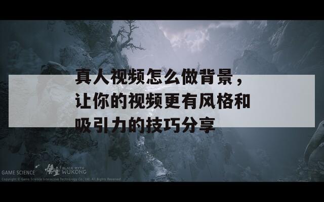 真人視頻怎么做背景，讓你的視頻更有風(fēng)格和吸引力的技巧分享
