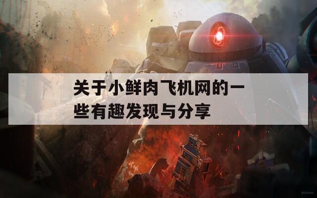 關(guān)于小鮮肉飛機(jī)網(wǎng)的一些有趣發(fā)現(xiàn)與分享