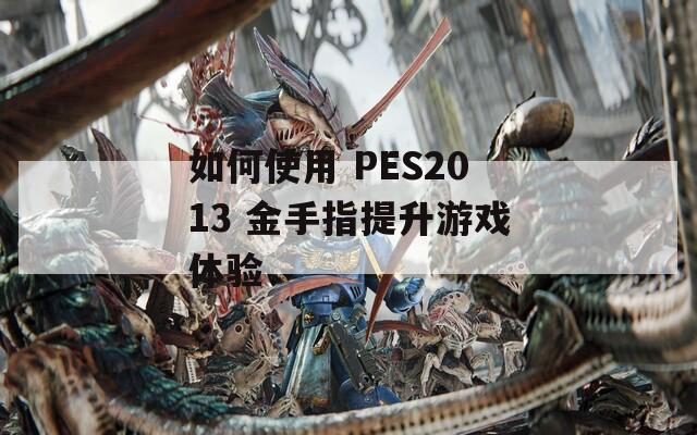 如何使用 PES2013 金手指提升游戲體驗(yàn)