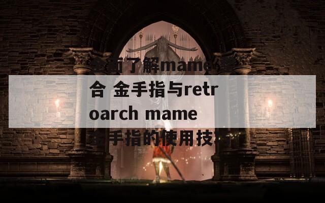 全面了解mame 整合 金手指與retroarch mame金手指的使用技巧