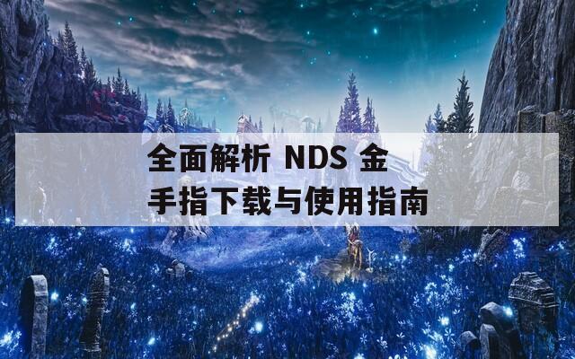 全面解析 NDS 金手指下載與使用指南