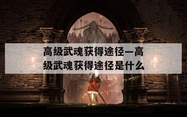 高級武魂獲得途徑—高級武魂獲得途徑是什么