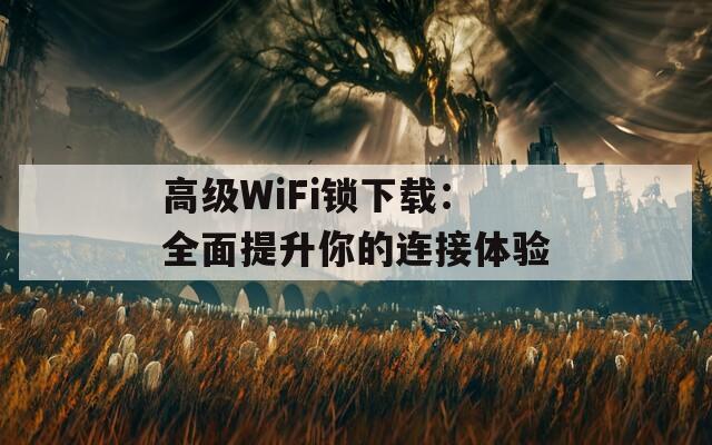 高級(jí)WiFi鎖下載：全面提升你的連接體驗(yàn)