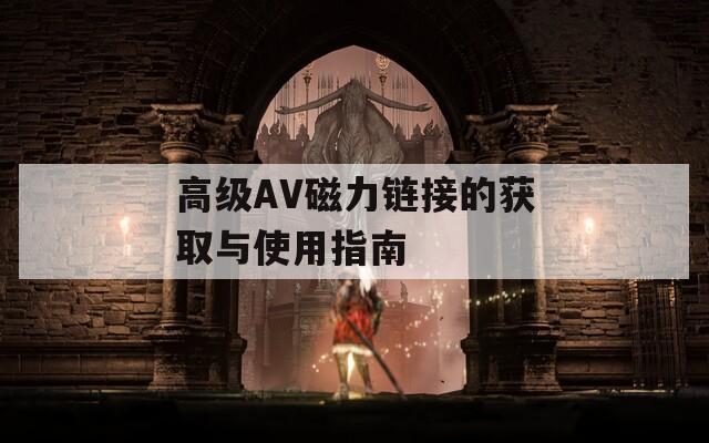 高級AV磁力鏈接的獲取與使用指南