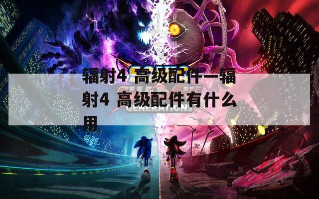 輻射4 高級配件—輻射4 高級配件有什么用