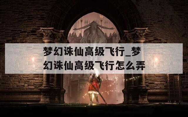 夢幻誅仙高級飛行_夢幻誅仙高級飛行怎么弄