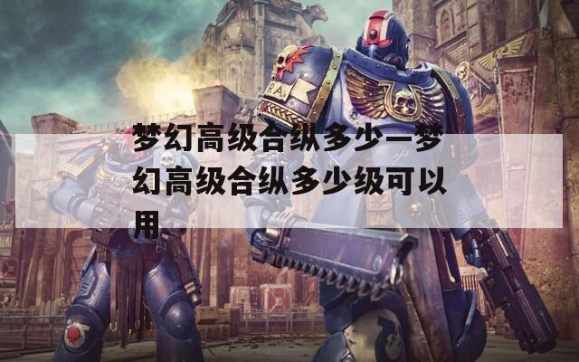 夢幻高級合縱多少—夢幻高級合縱多少級可以用