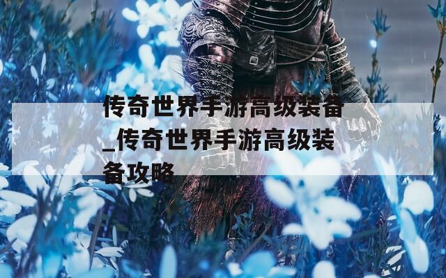 傳奇世界手游高級(jí)裝備_傳奇世界手游高級(jí)裝備攻略